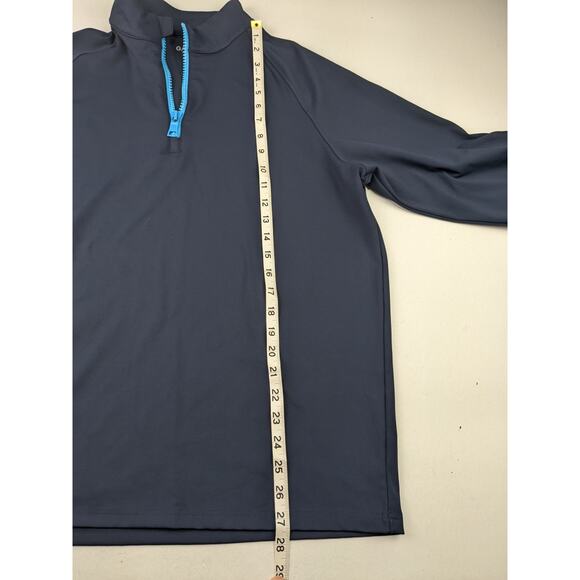 G/Fore Men's Track Jacket Golf Performance Pullover - Blue 1/4 Zip - Medium - Picture 6 of 7